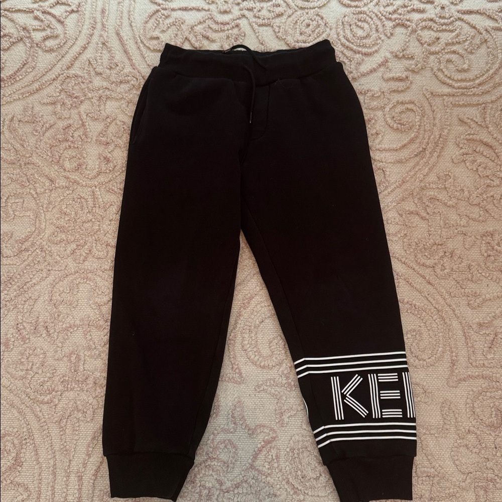 KENZO 🇫🇷 Black Sweatpants/ Joggers. Made in Paris! Boys Size 6 - Picture 5 of 7